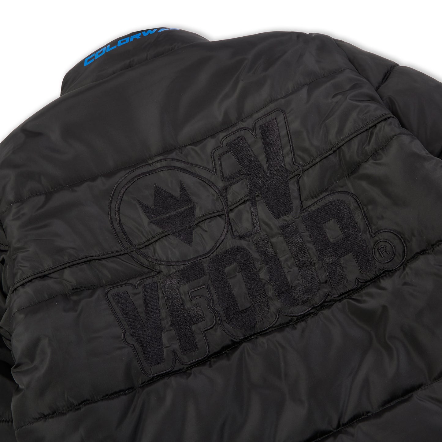 Deep Black Puffer Coat.